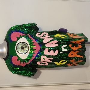 OREAMS N SCREAMS SEQUIN THIRD EYE ❤️ BANNA TUNIC TOP.Size small